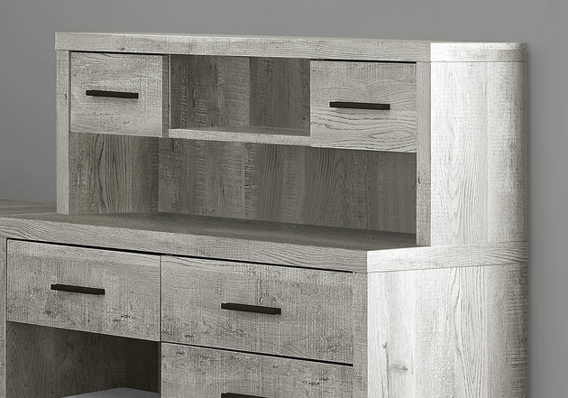 I 7428 Computer Desk - Grey Reclaimed Wood L/R Facing Corner - Furniture Depot