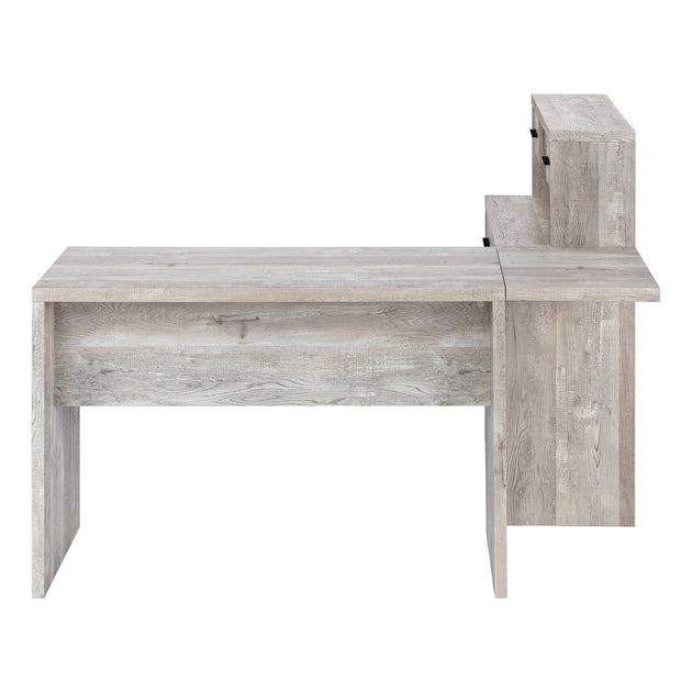 I 7429 Computer Desk - Taupe Reclaimed Wood L/R Facing Corner - Furniture Depot