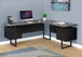 I 7432 Computer Desk - 70"L / Black / Grey Top Left/Right Facing - Furniture Depot