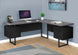 I 7432 Computer Desk - 70"L / Black / Grey Top Left/Right Facing - Furniture Depot
