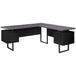 I 7432 Computer Desk - 70"L / Black / Grey Top Left/Right Facing - Furniture Depot