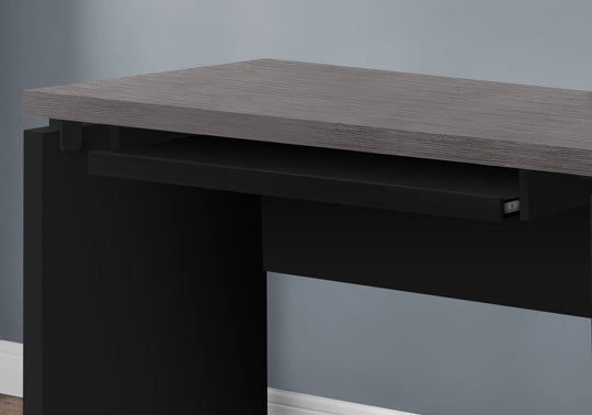 I 7439 Computer Desk - 48"L / Black / Grey Top - Furniture Depot (7881136210168)
