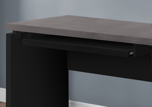 I 7439 Computer Desk - 48"L / Black / Grey Top - Furniture Depot (7881136210168)