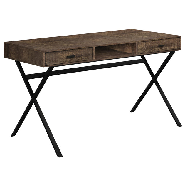 I 7447 Computer Desk - 48"L / Brown Reclaimed Wood / Black Metal - Furniture Depot (7881136374008)