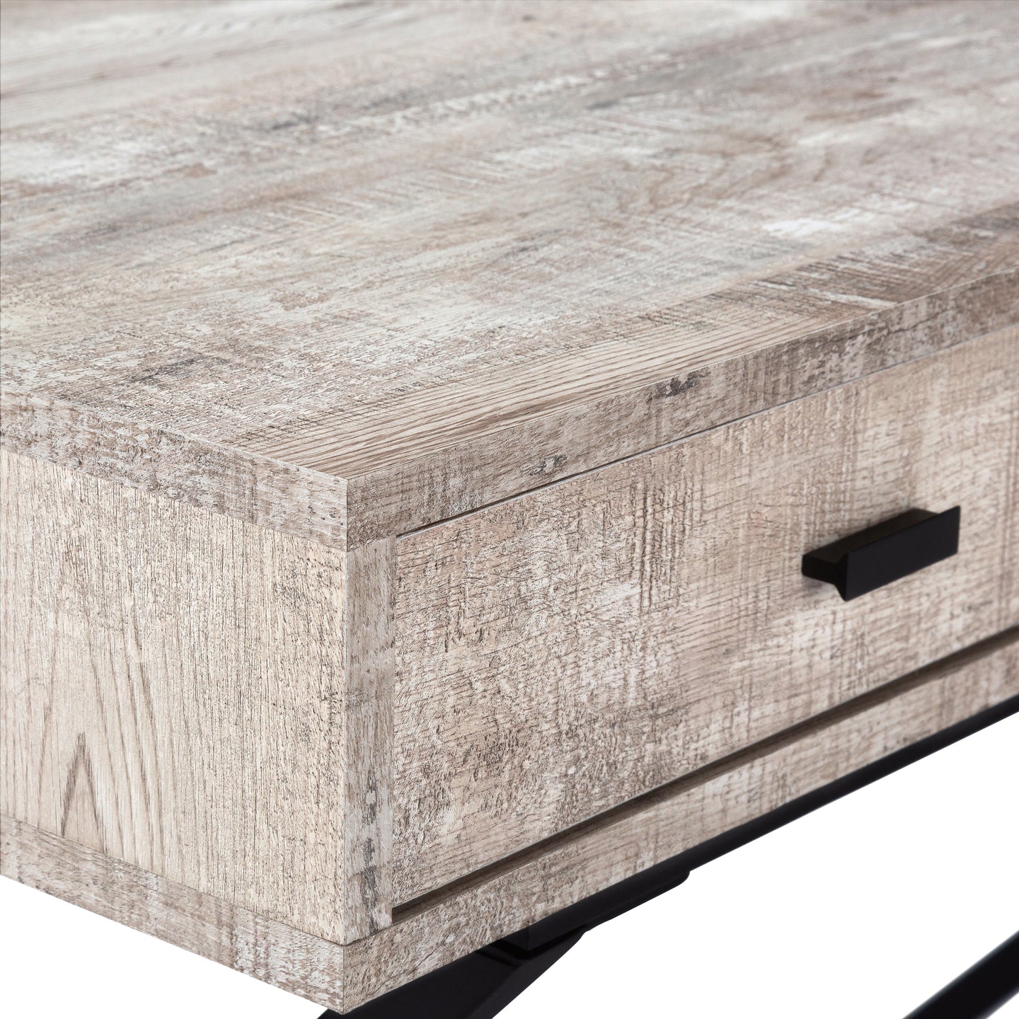 I 7449 Computer Desk - 48"L / Taupe Reclaimed Wood / Black Metal - Furniture Depot (7881136439544)