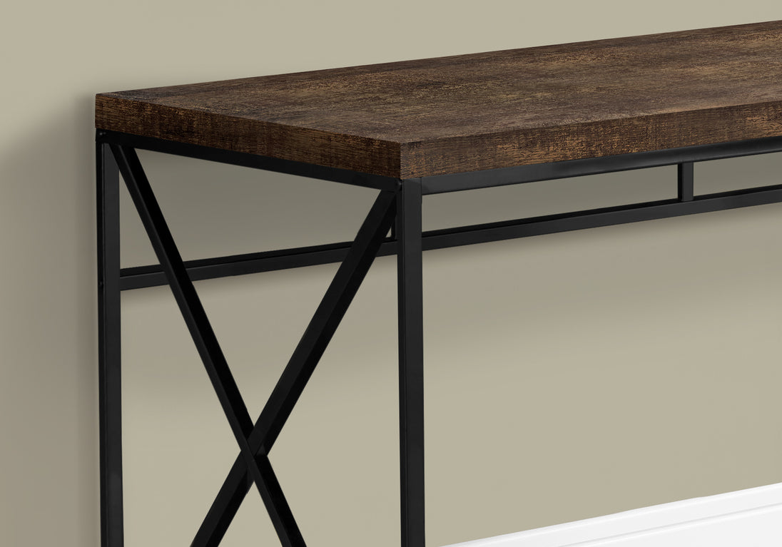 I 7450 Computer Desk - 48"L / Brown Reclaimed Wood / Black Metal - Furniture Depot (7881136472312)