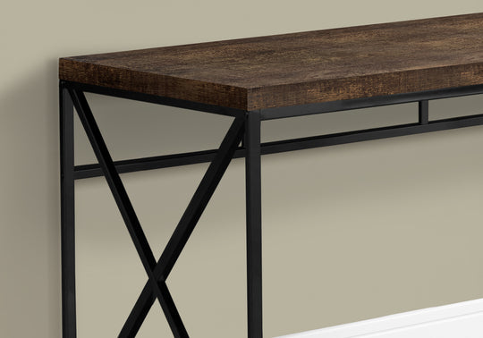 I 7450 Computer Desk - 48"L / Brown Reclaimed Wood / Black Metal - Furniture Depot (7881136472312)