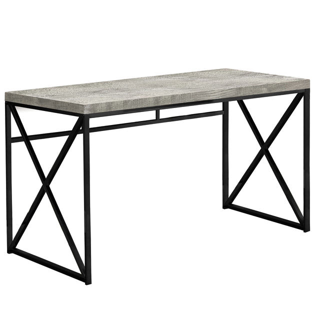 I 7451 Computer Desk - 48"L / Grey Reclaimed Wood / Black Metal - Furniture Depot (7881136505080)