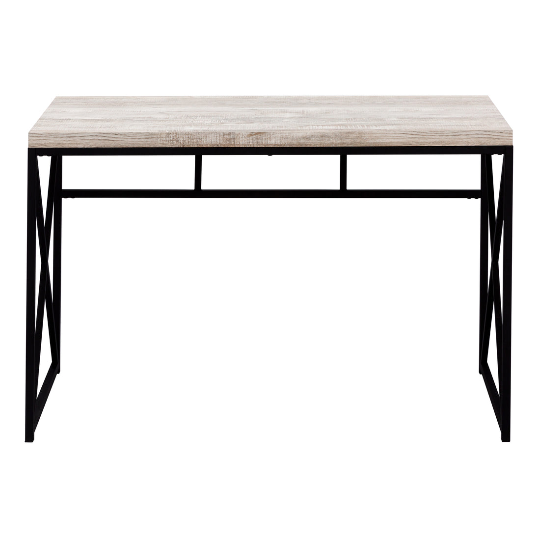 I 7452 Computer Desk - 48"L / Taupe Reclaimed Wood / Black Metal - Furniture Depot (7881136537848)