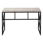 I 7452 Computer Desk - 48"L / Taupe Reclaimed Wood / Black Metal - Furniture Depot (7881136537848)