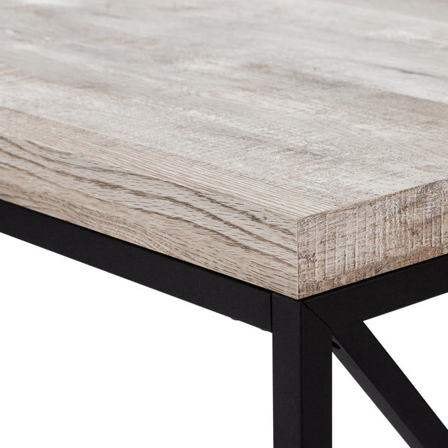 I 7452 Computer Desk - 48"L / Taupe Reclaimed Wood / Black Metal - Furniture Depot (7881136537848)