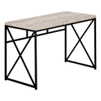 I 7452 Computer Desk - 48"L / Taupe Reclaimed Wood / Black Metal - Furniture Depot (7881136537848)