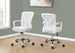 I 7462 Office Chair - White / Chrome Base On Castors - Furniture Depot