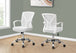 I 7462 Office Chair - White / Chrome Base On Castors - Furniture Depot