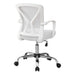 I 7462 Office Chair - White / Chrome Base On Castors - Furniture Depot