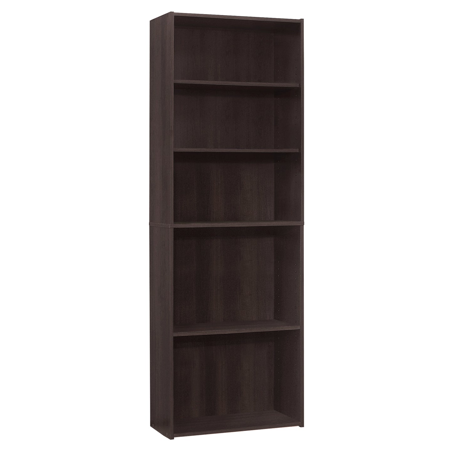 I 7467 Bookcase - 72"H / Espresso With 5 Shelves - Furniture Depot (7881136832760)