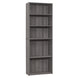 I 7469 Bookcase - 72"H / Grey With 5 Shelves - Furniture Depot