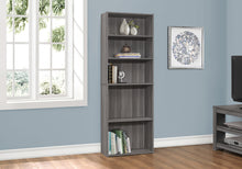 Load image into Gallery viewer, I 7469 Bookcase - 72&quot;H / Grey With 5 Shelves - Furniture Depot