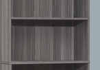 I 7469 Bookcase - 72"H / Grey With 5 Shelves - Furniture Depot