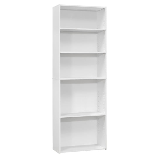 I 7470 Bookcase - 72"H / White With 5 Shelves - Furniture Depot