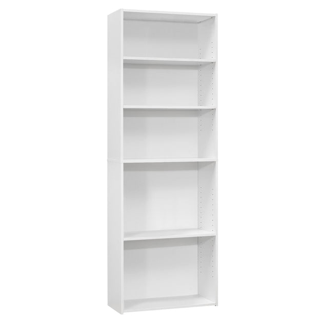 I 7470 Bookcase - 72"H / White With 5 Shelves - Furniture Depot