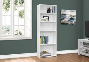 I 7470 Bookcase - 72"H / White With 5 Shelves - Furniture Depot