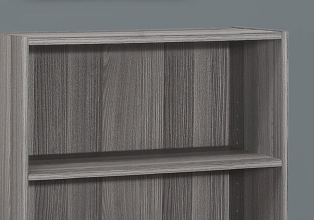 I 7478 Bookcase - 36"H / Grey With 3 Shelves - Furniture Depot