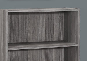 I 7478 Bookcase - 36"H / Grey With 3 Shelves - Furniture Depot