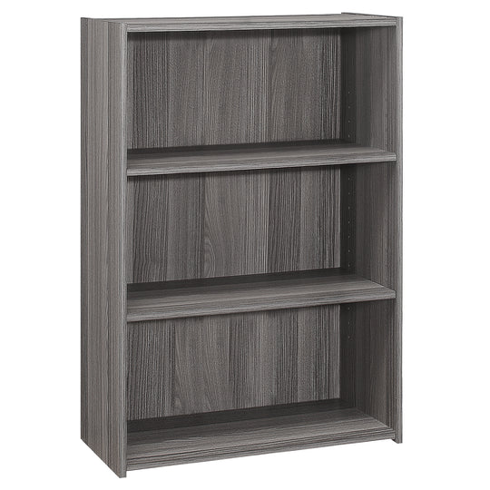 I 7478 Bookcase - 36"H / Grey With 3 Shelves - Furniture Depot