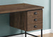 I 7485 Computer Desk - 55"L / Brown Reclaimed Wood / Black Metal - Furniture Depot