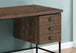 I 7485 Computer Desk - 55"L / Brown Reclaimed Wood / Black Metal - Furniture Depot