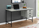 I 7486 Computer Desk - 55"L / Grey Reclaimed Wood / Black Metal - Furniture Depot (7881137225976)