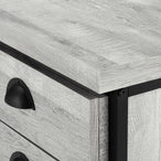I 7486 Computer Desk - 55"L / Grey Reclaimed Wood / Black Metal - Furniture Depot (7881137225976)