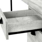 I 7486 Computer Desk - 55"L / Grey Reclaimed Wood / Black Metal - Furniture Depot (7881137225976)