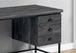 I 7488 Computer Desk - 55"L / Black Reclaimed Wood / Black Metal - Furniture Depot