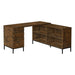 I 7490 Computer Desk - 60"L / Rustic Brown L-Shaped Corner - Furniture Depot (7881137324280)