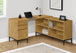 I 7491 Computer Desk - 60"L / Light Oak L-Shaped Corner - Furniture Depot (7881137357048)