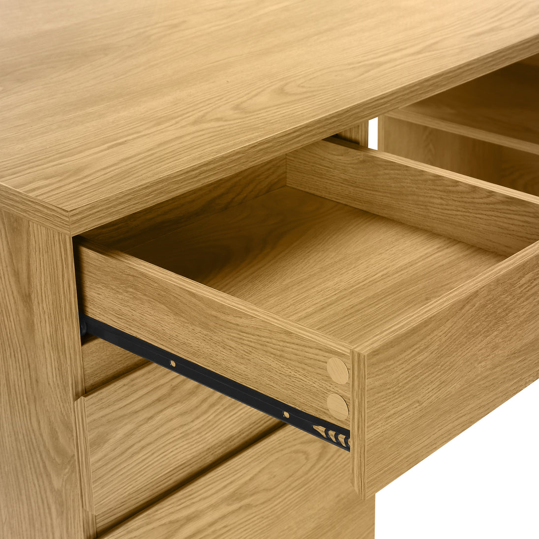 I 7491 Computer Desk - 60"L / Light Oak L-Shaped Corner - Furniture Depot (7881137357048)