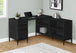 I 7493 Computer Desk - 60"L / Black Oak L-Shaped Corner - Furniture Depot