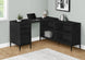 I 7493 Computer Desk - 60"L / Black Oak L-Shaped Corner - Furniture Depot