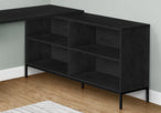 I 7493 Computer Desk - 60"L / Black Oak L-Shaped Corner - Furniture Depot