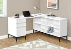 I 7494 Computer Desk - 60"L / White L-Shaped Corner - Furniture Depot (7881137488120)