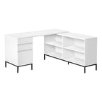 I 7494 Computer Desk - 60"L / White L-Shaped Corner - Furniture Depot (7881137488120)