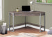 I 7501 Computer Desk - 42"L / Dark Taupe Corner / Silver Metal - Furniture Depot (7881137553656)