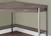 I 7501 Computer Desk - 42"L / Dark Taupe Corner / Silver Metal - Furniture Depot (7881137553656)