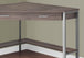 I 7501 Computer Desk - 42"L / Dark Taupe Corner / Silver Metal - Furniture Depot (7881137553656)