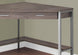 I 7501 Computer Desk - 42"L / Dark Taupe Corner / Silver Metal - Furniture Depot (7881137553656)