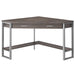 I 7501 Computer Desk - 42"L / Dark Taupe Corner / Silver Metal - Furniture Depot (7881137553656)