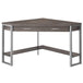 I 7501 Computer Desk - 42"L / Dark Taupe Corner / Silver Metal - Furniture Depot (7881137553656)