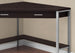 I 7502 Computer Desk - 42"L / Espresso Corner / Silver Metal - Furniture Depot (7881137586424)